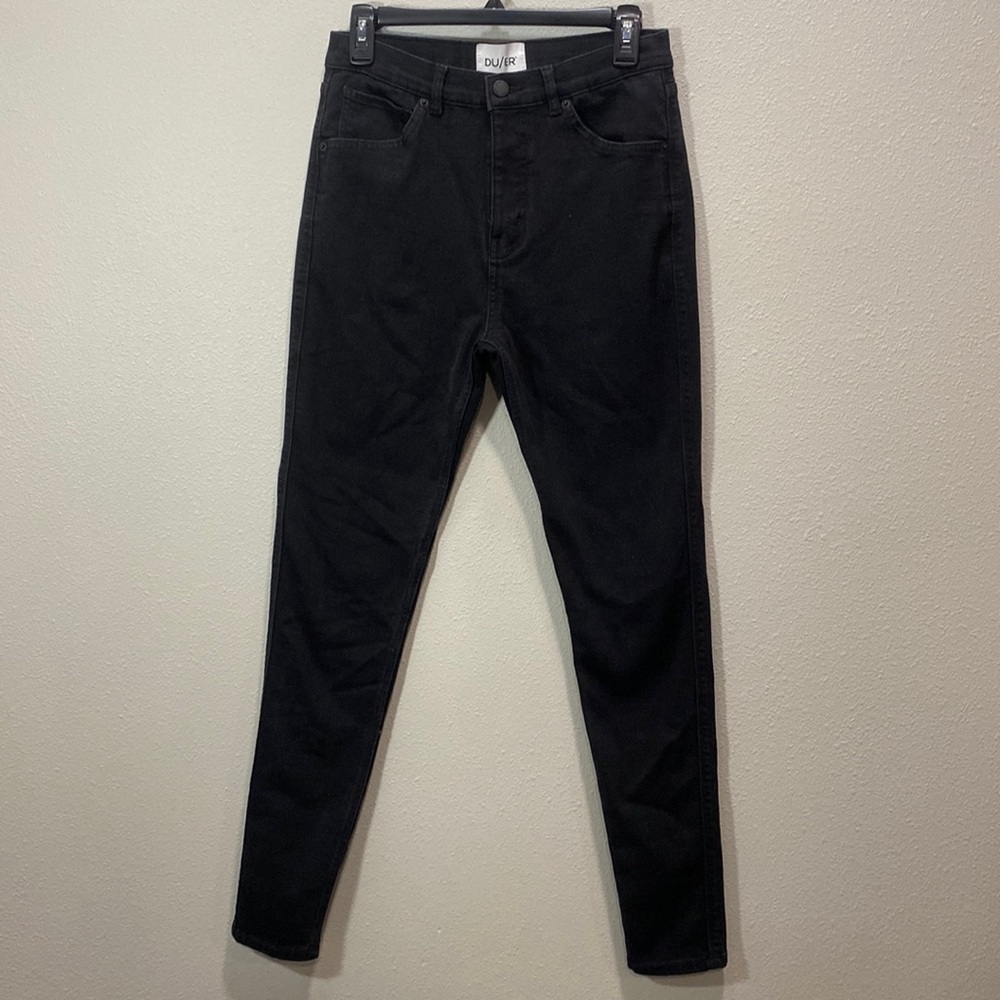 DU/ER Performance Denim High Rise Skinny Black Jeans 29X31 wflk2101